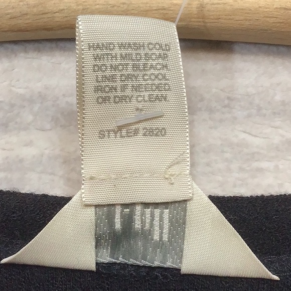 J. Jill Black Wool Knit Long Bell Sleeve A-Line Knee Length - Picture 5 of 11